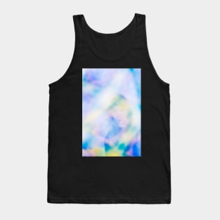 Dreamy Portrait of Pretty Young Woman Through Colorful Veil Tank Top